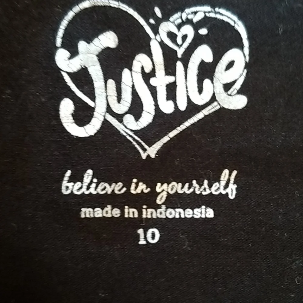 Justice Brand Girls Top Black & Silver sequins